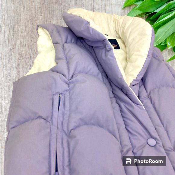 HERMANS Vintage 80's Lavender Purple Puffy Button Up Vest - Picture 2 of 9